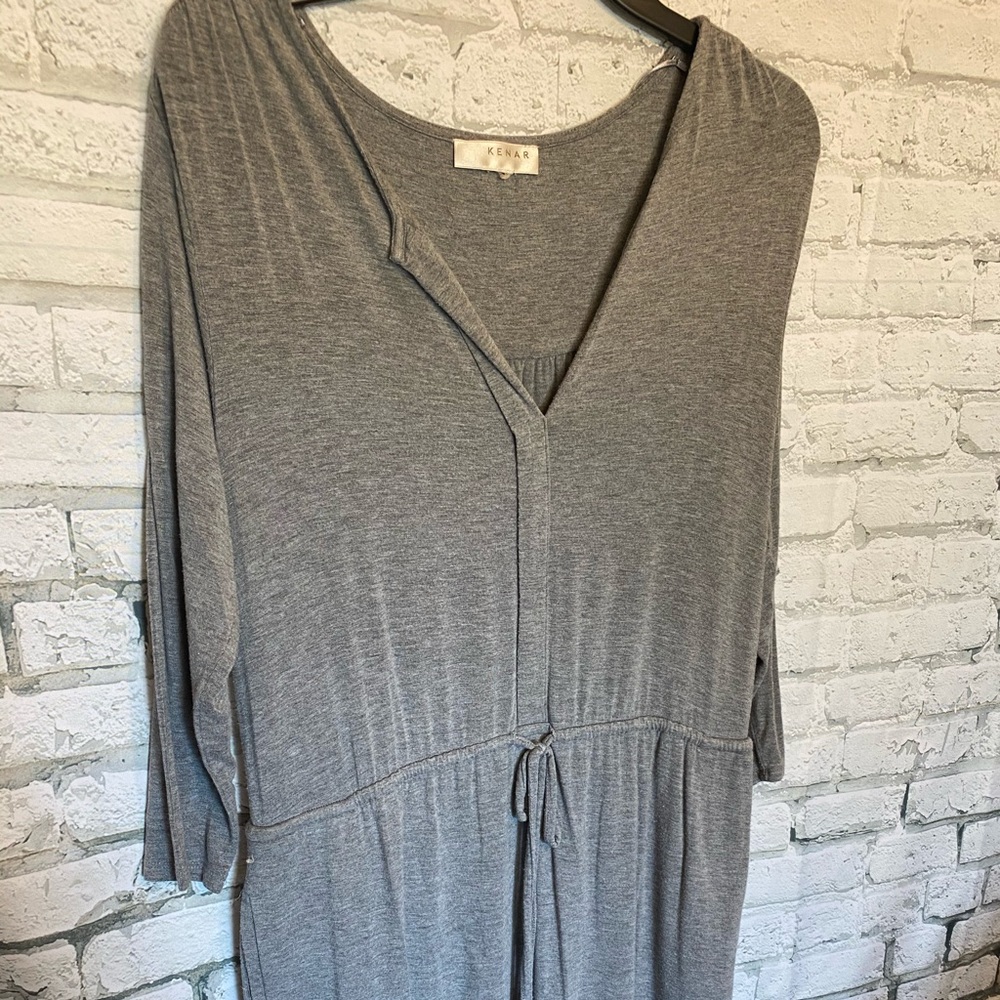 Kenar, light grey drawstring dress